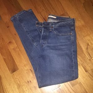 Levi's Wedgie Straight Leg Jeans - Blue Denim